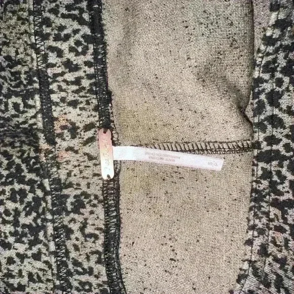 Free People Knit Leggings in Leopard Print Combo / Tan, Beige, Black / Size S - Picture 9 of 14